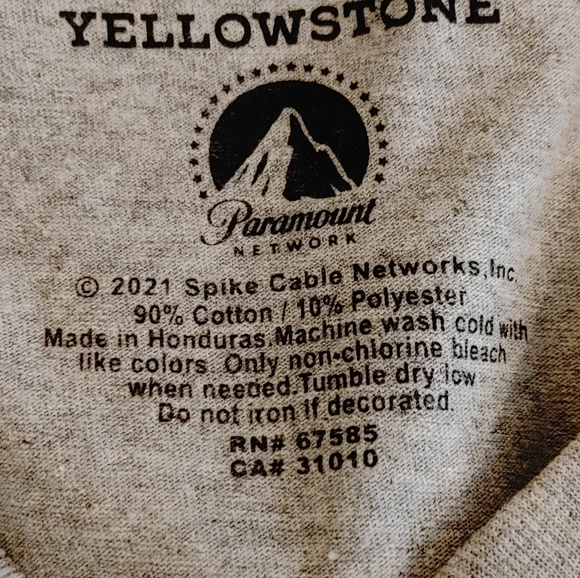 Changes YELLOWSTONE Short-Sleeve Ride for the Brand T-Shirt, Grey M - Picture 7 of 8